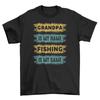 Grandpa Is My Fishing Name Funny T-Shirt - Level 4 Grandpa Gamer. Ideal for Cast