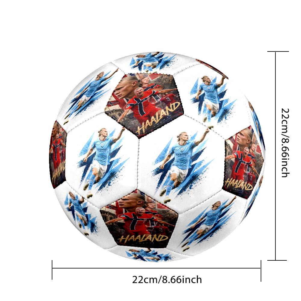 Haaland 9 Sky Blue Celebration Size 5 Football Machinestitched Indooroutdoor Training And Matches Surprise Collection Gift
