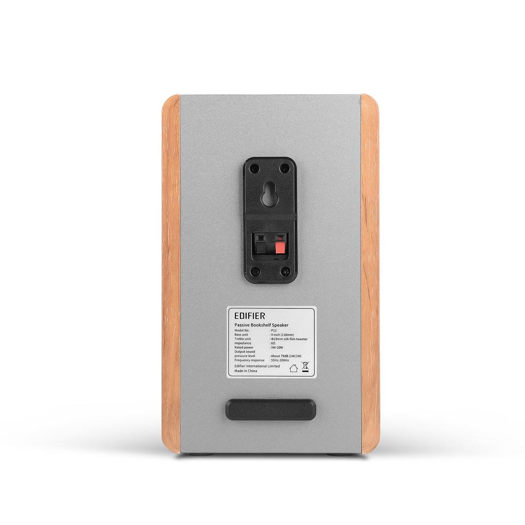 Edifier P12 Bookshelf Speakers Passive Speakers Desktop PC Speakers Wooden Wall Mount Bracket for Music Sold 2-Way (Pair) - - Built-in Home, Karaoke,