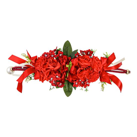 Цветочные подхваты для штор с реалистичными шелковыми цветами, регулируемые тканевые ремешки, декоративные аксессуары для штор для свадьбы, дома