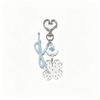 Heart Shape Four Leaf Clover Keychain Beaded Bow Heart Pendant Aesthetic Bag Charm  Purse Decor