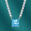 Sace Gems Классический роскошный циркон для женщин кулон ожерелье ювелирные изделия свадебное обещание вечерние подарок