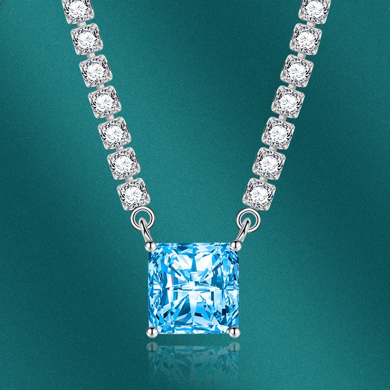 Sace Gems Классический роскошный циркон для женщин кулон ожерелье ювелирные изделия свадебное обещание вечерние подарок