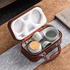 Celadon Ge Kiln Opening Film Can Raise Outdoor Portable Travel Tea Set, One Pot of Three Cups of Kuaike Tea Cup Gifts