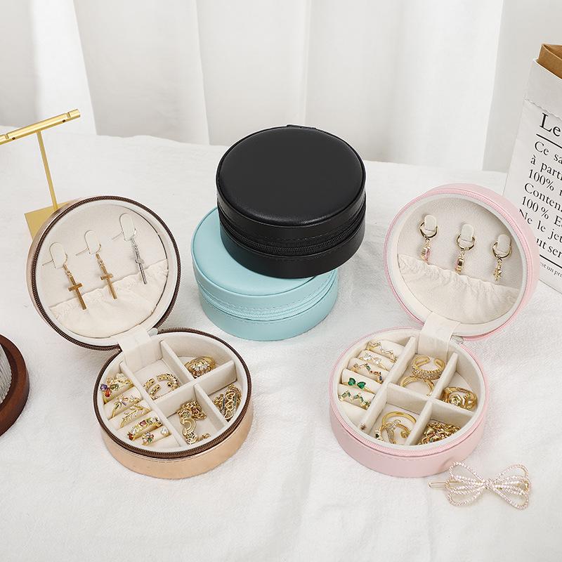 Элегантная коробка для хранения украшений – Круглая подарочная упаковка для серег, ожерелий и пуссет