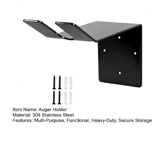 Настенное крепление для ледобура Сверхпрочный держатель для ледобура из нержавеющей стали Кронштейн для хранения ледобура с распорными винтами для легкой и надежной сборки