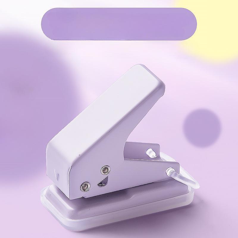 Mini Single Ring Hole Punch Round Hole Puncher Paper Punch Puncher for Card Hand Account Notebook School Office Supplies