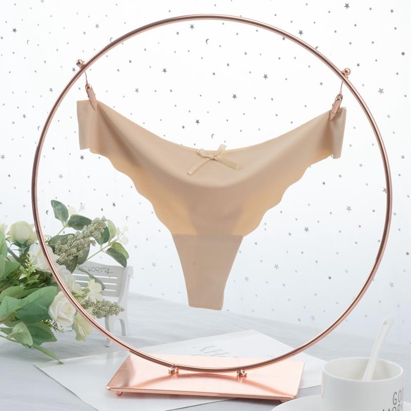 Women Ice Silk Low Waist Thong Sexy G-String Underwear Ladies Panties Seamless Lingerie Bikini Panties