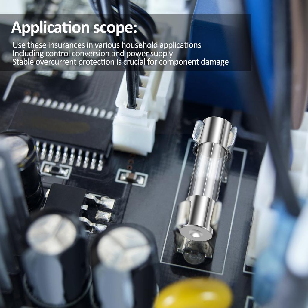 360Pcs Fast Blow Glass Fuses Assortment Kit 24 Values Auto Fuses Assortment Kit 5x20mm  6x30mm Glass Tube Fuses for Power Socket