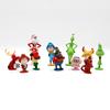 Festive Green Character Figurines Set For Christmas Decoration And Gifts