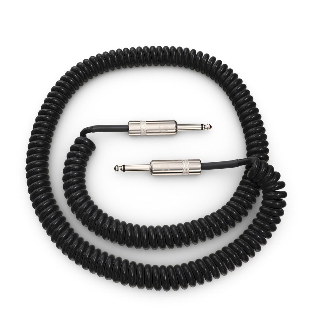 Экранированный кабель Custom Series Coiled Instrument Cable Curl Cord D'Addario (Гитарный щит) PW-CDG-30BK (9,1 м СС) []
