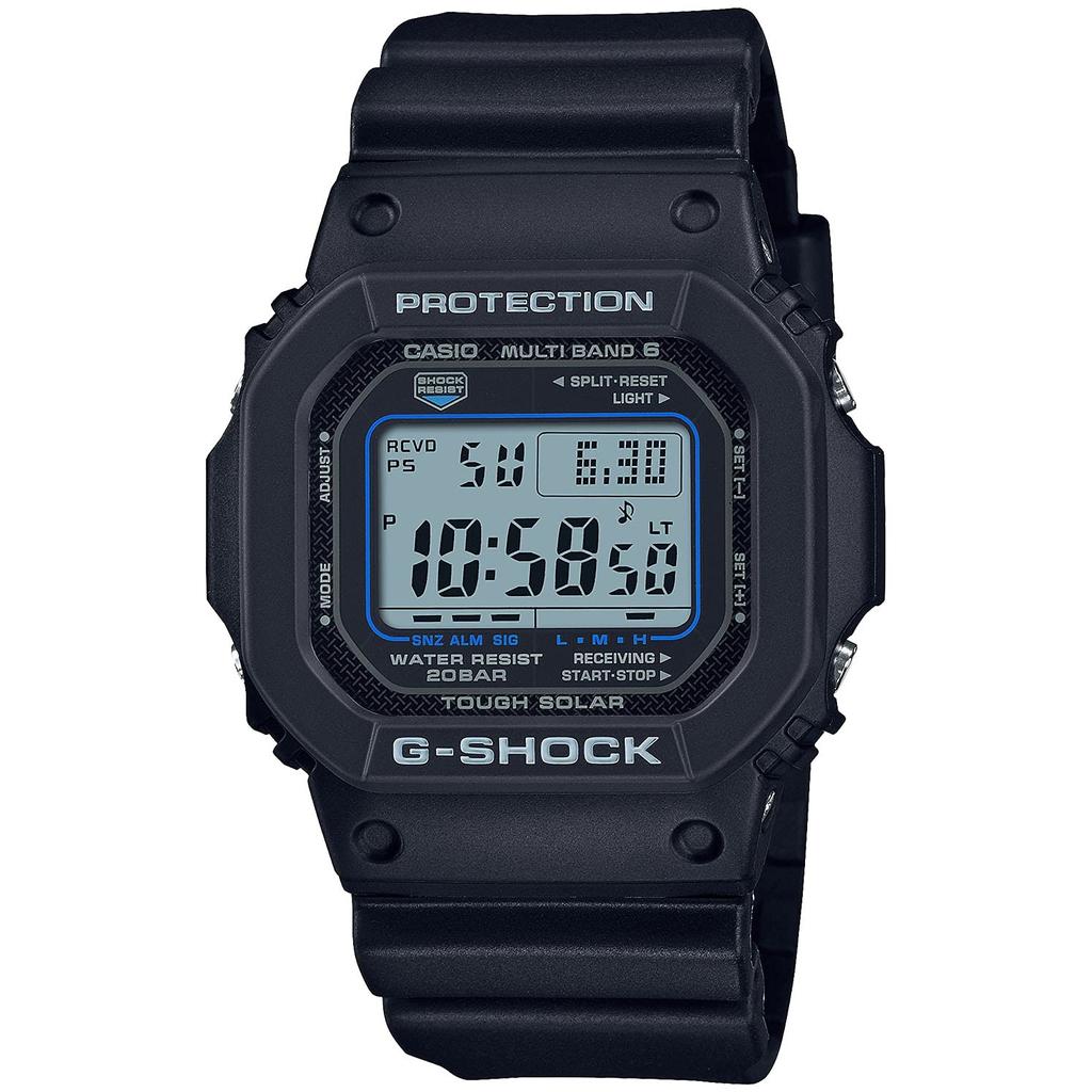 Casio Мужские радиоуправляемые часы G-Shock Solar со светодиодной подсветкой Super Illuminator, модель GW-M5610U-1CJF, черные, оригинальные, импорт из Японии