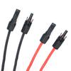 Удлинительный кабель для солнечной панели, разъемы MC4, 14AWG (2,5 мм²) Соединительный кабель PV, одножильный, красный, черный, постоянного тока, 1000 В 30 А, (1м/2м/3м)
