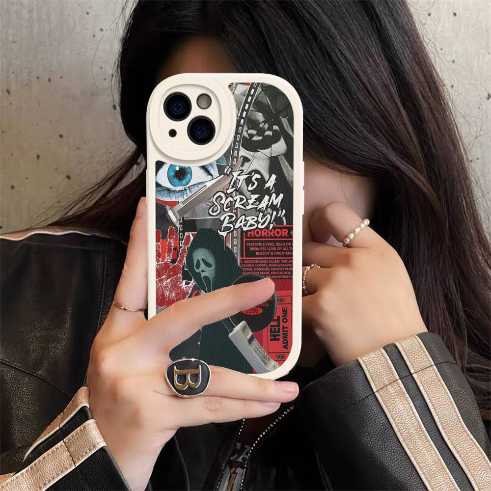 Чехол-ужастик S-scream Dead Phone Case для IPhone 11 12 13 14 15 16 Pro Max Plus Кожаная обложка