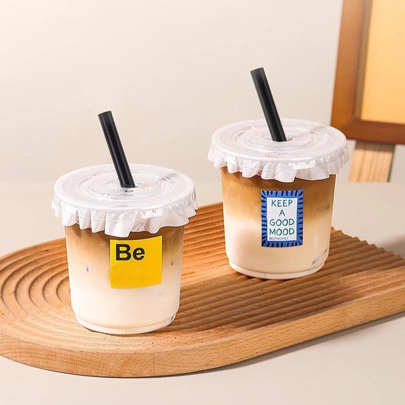 10 шт. 360/420/520 мл пластиковые стаканы с соломинками и крышками, стакан для закусок и напитков, стакан для холодных напитков, прозрачный одноразовый пластиковый стакан ПЭТ, стакан для боба-молочного чая