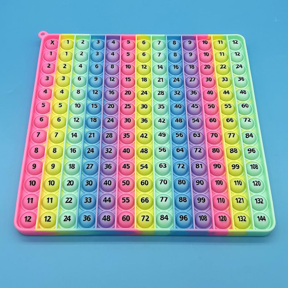 Умножение 12x12 Сложение 12 + 12 Обе стороны Математическая игра Pop Fidget Toys, Macaron Силиконовые Push Pop Bubble Развивающие игрушки