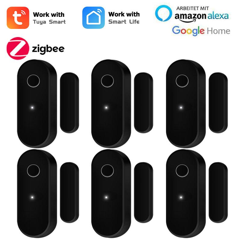 Tuya Zigbee Door Window Sensor Open Closed Detector Smart Home Security Protection Detector Smart Life APP Work With The Gateway