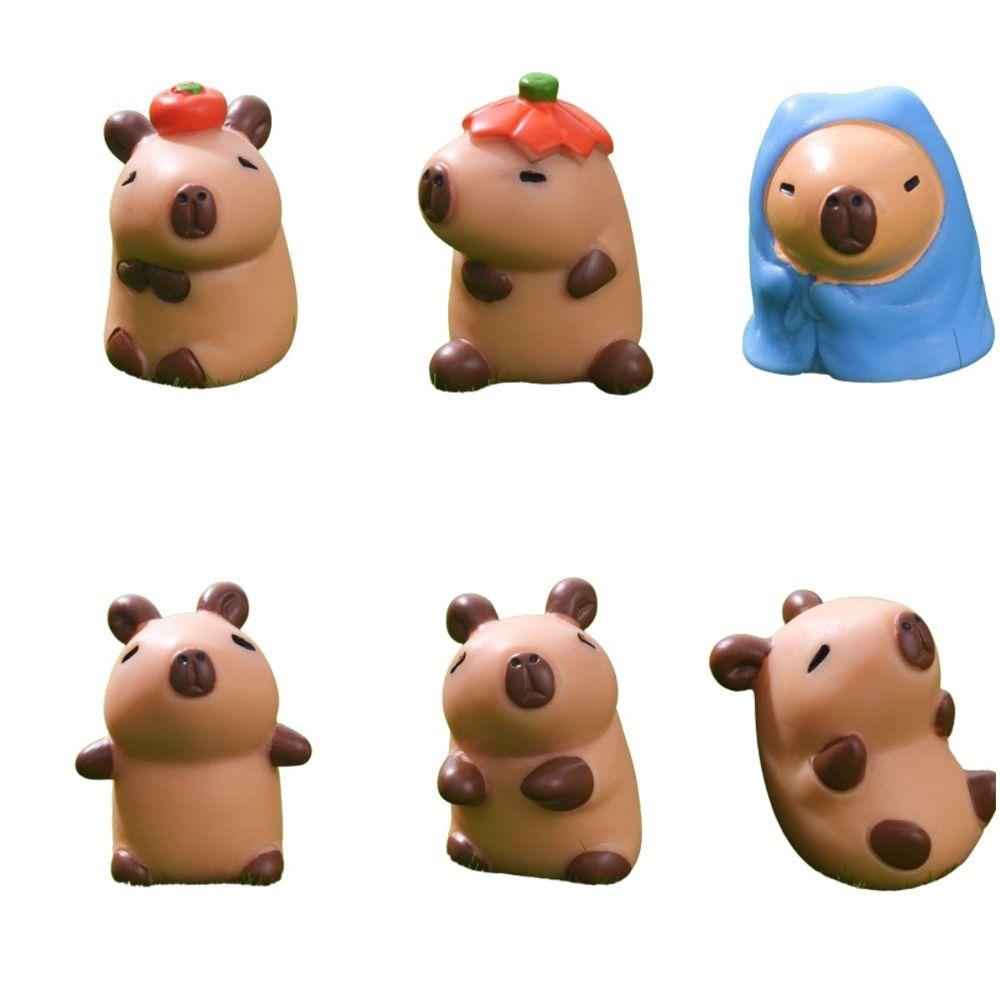 Фигурки животных Игрушки Модель Симуляция Капибара Фигурки животных Мультяшная фигурка Симуляция Модель капибары