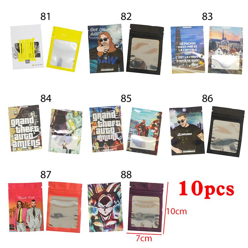 10 шт. самозапечатывающиеся пакеты, закрывающиеся маленькие конфеты, брелки, капсулы, упаковочные пакеты на молнии