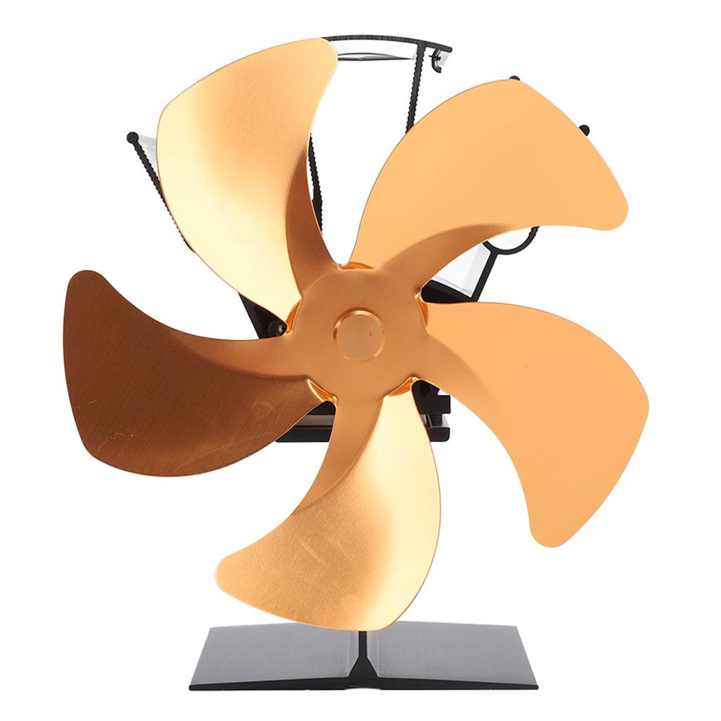 5-лопастной вентилятор для печи с подогревом, каминные вентиляторы, самогенерирующий тепловой вентилятор для дровяной печи