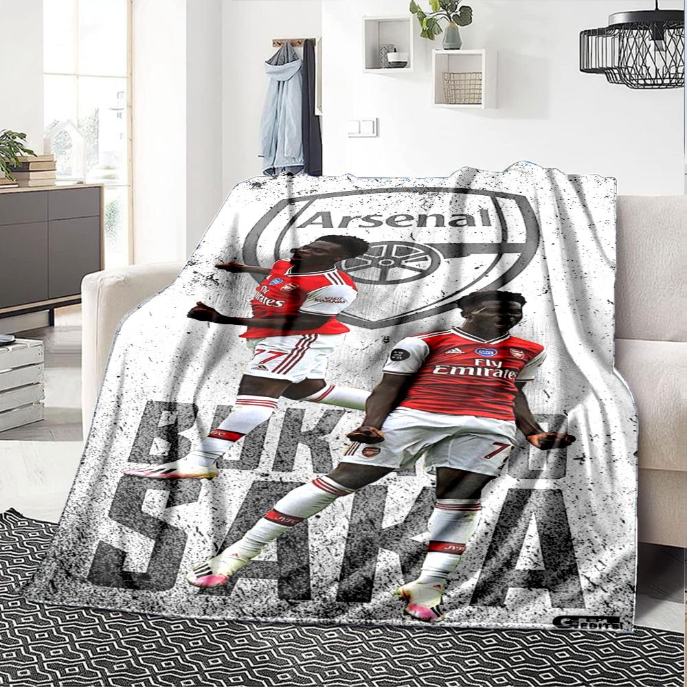 Arsenal Football Player Blanket Warmthful Decor Suitable For Livingroom Chair Sofa Four Seasons Multipurpose Stylish Decor