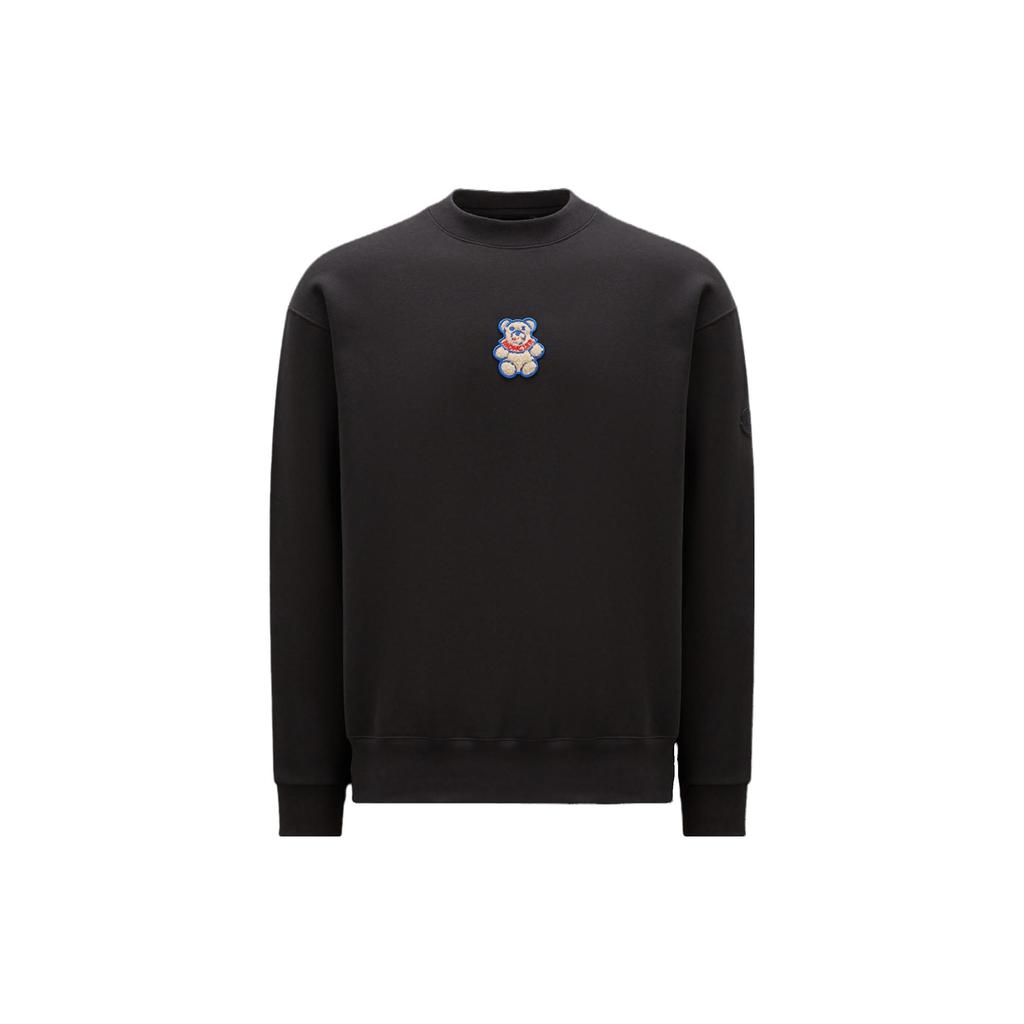 Moncler Sweatshirts Men's Black Crew Neck Moderate Other I20918G00045809KX999
