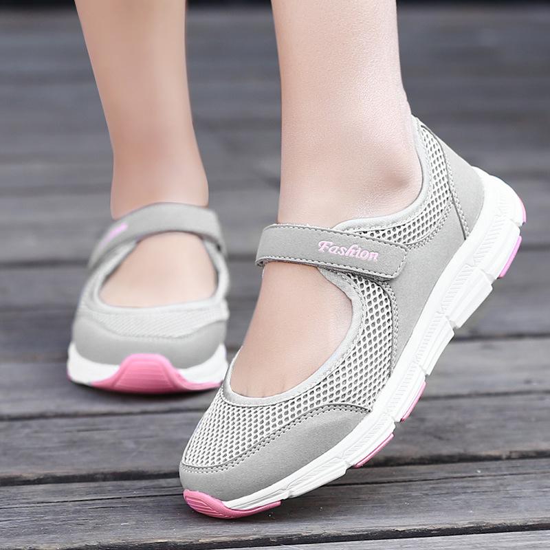 Fashion 2024 Summer Women Casual Shoes Soft Portable Sneakers Walking Shoes Flat Soles for Women Breathable Slip On White Shoes