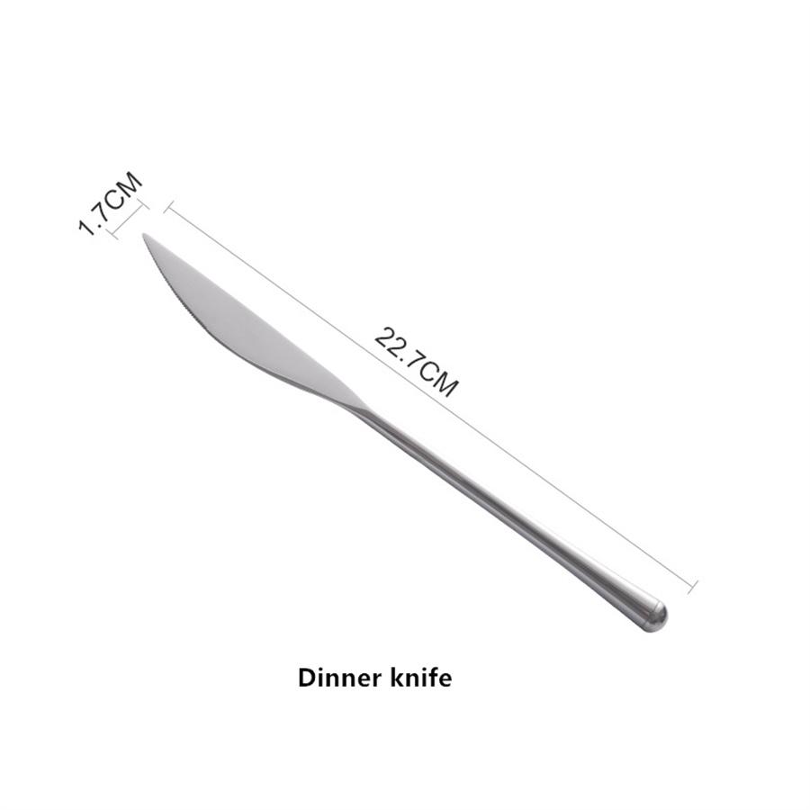 Зеркальная посуда из нержавеющей стали 304, Набор ножей, вилок и ложек в западном стиле, Домашние впечатляющие артефакты, Простой дизайн