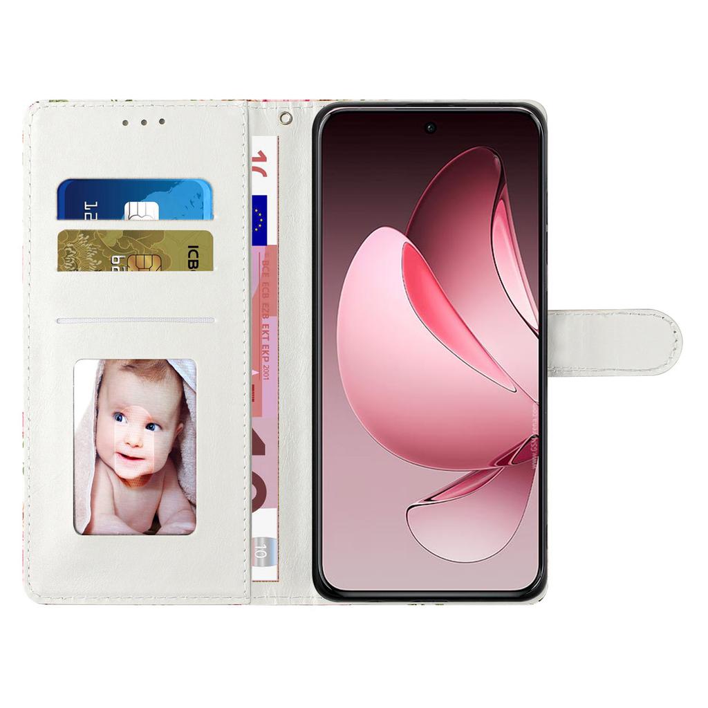 3D Pattern PU Leather Phone Wallet Case for Oppo A58 A38 A18 A57 A94 A17 A76 A36 A96 Reno8 Find X5 Reno7 A74 A54 A93 A78 Realme C61 C63 Realme 14 Pro