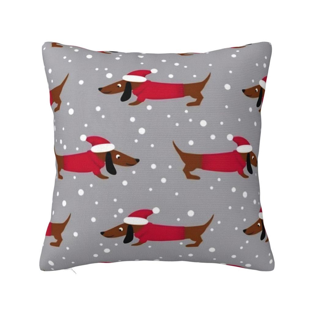 Dachshund Square Pillow Cases Dog Cushion Cover Novelty Decorative Pillowcover for Car 4545cm