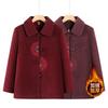 New Autumn and Winter Woolen Jacket with Fleece To Keep Warm, Old Lady Winter Top Thickened