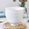 Набор из 4,5-дюймовых пиал для риса Remec Pure White из костяного фарфора (4 упаковки)