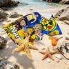 Custom Name Personalized Club America Print Beach Towel, for Trip Camping Beach Party Home Decor, Birthday Gift for Family & Friends