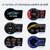 Автомобильный HUD OBD+GPS Смарт Цифровой Датчик с Подсветкой 6 Функций Предупреждения Ускорение