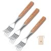 Wooden Handle Eating Utensils Set Stainless Steel Cutlery Set Cutlery Utensils Set Mirror Pololished for Home Kitchen Restaurant
