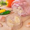 Manual Garlic Grinder Press, Transparent Grinder, Easy Operation Portable Salad Dressing Tool Chopper, for Onion Ginger Nuts Herbs Handheld