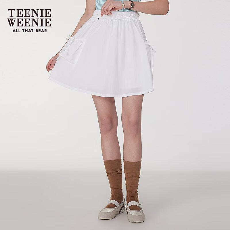 Teenie Weenie Женская белая асимметричная мини-юбка