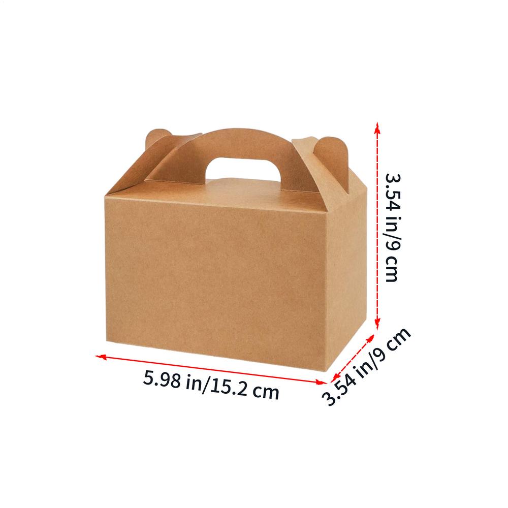 12PCS White Brown Cardboard Gift Box DIY Candy Container Paper Folding Goodie Boxes For Weddings Craft Lovers Birthday
