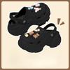 Women Mules Platform Beach Sandals DIY Cute Cartoon Clogs Slippers Cave Hole Female Garden EVA Shoes