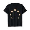 Universe Galaxy Star Moon Phase In Space T Shirt Black Vintage Washed Homme Versatile Stylish Stretched Graphic Casual