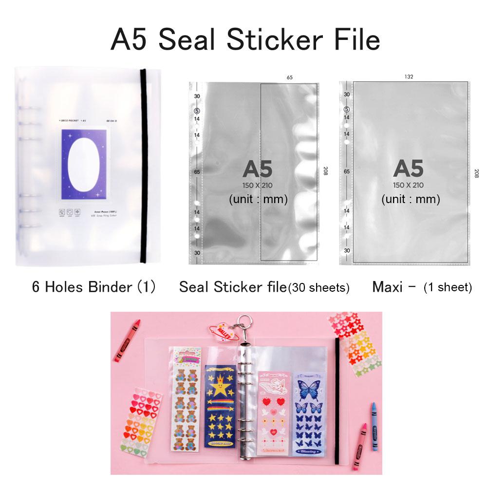 BND KOREA A5 DECO POCKET Photo Card Book Polaroid Seal Стикеры Binder Альбом Card Case Держатель Органайзер