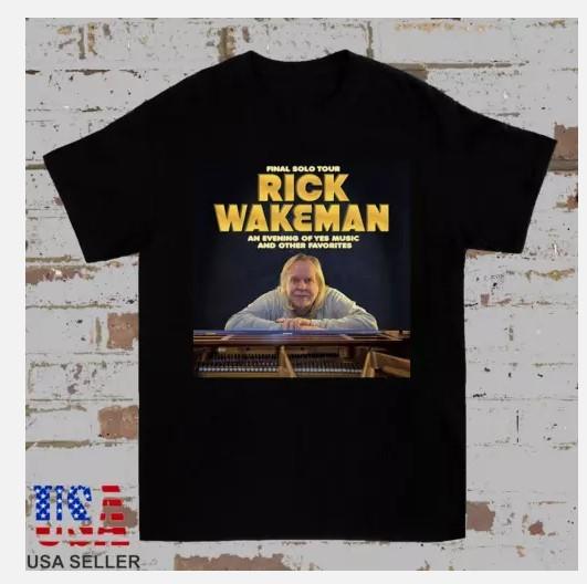 Rick Wakeman yes Band 2025 The Final Solo Tour T Shirt Full Size Unisex T-Shirt