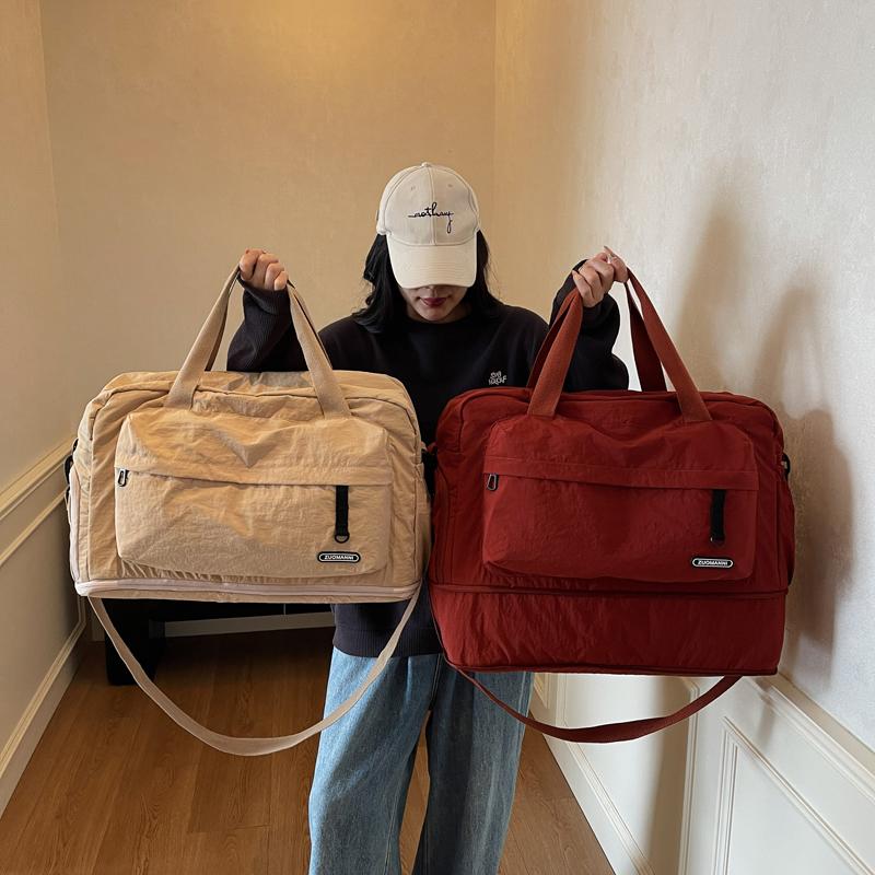 Женская легкая складная дорожная сумка-дафл, большая вместимость, много отделений, дорожная сумка для багажа, нейлоновые спортивные сумки-тоут для спортзала