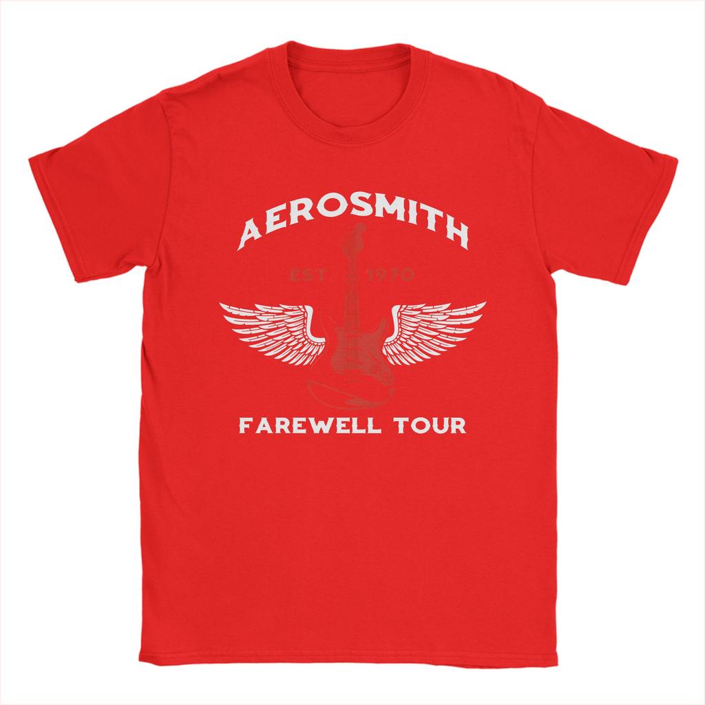 Aerosmith Tour TShirt Men  Fun 100 Cotton Tee Shirt Round Collar Short Sleeve T Shirt Birthday Gift Clothing