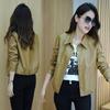 Fashion Loose Imitation Leather Jacket for Women, Short and Trendy Fall Coat