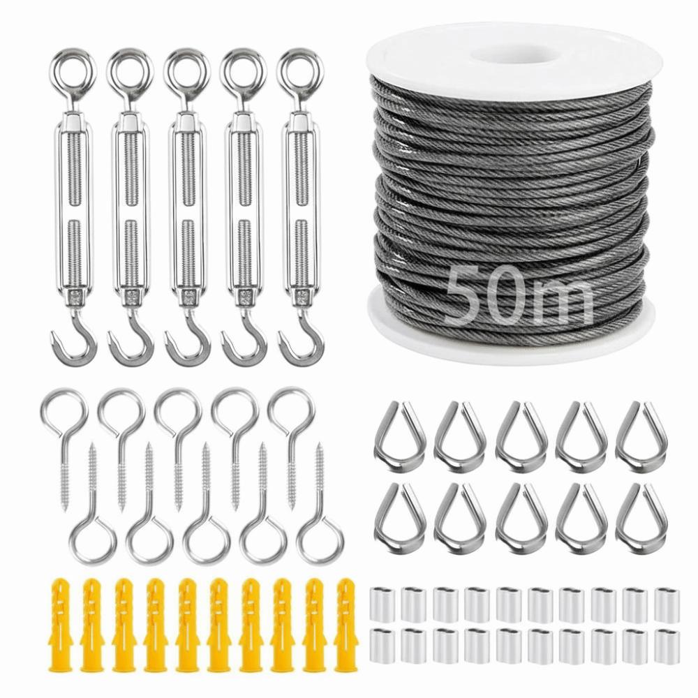 Heavy Duty Stainless Steel Cable Rope 304 Stainless Steel Garden Railing Wire Outdoor Tent