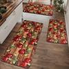 1Pcs Anti Fatigue Kitchen Rugs Farmhouse Red Apple  Print Waterproof Non-Slip Thick Cushioned Kitchen Mat Heavy Duty Comfort Standing Mat for Kitchen