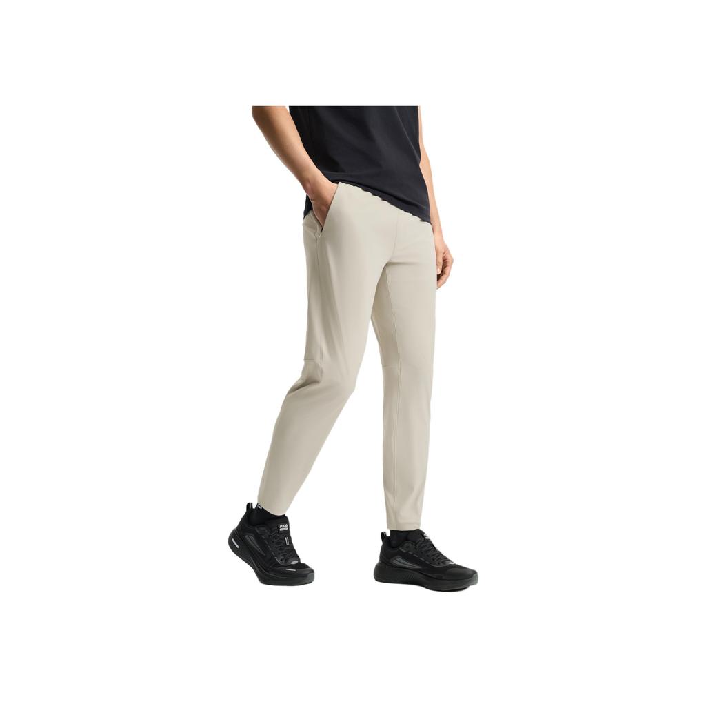 New FILA Knitted Sports Pants Men's Medium Gray Khaki A11M521616F-LK