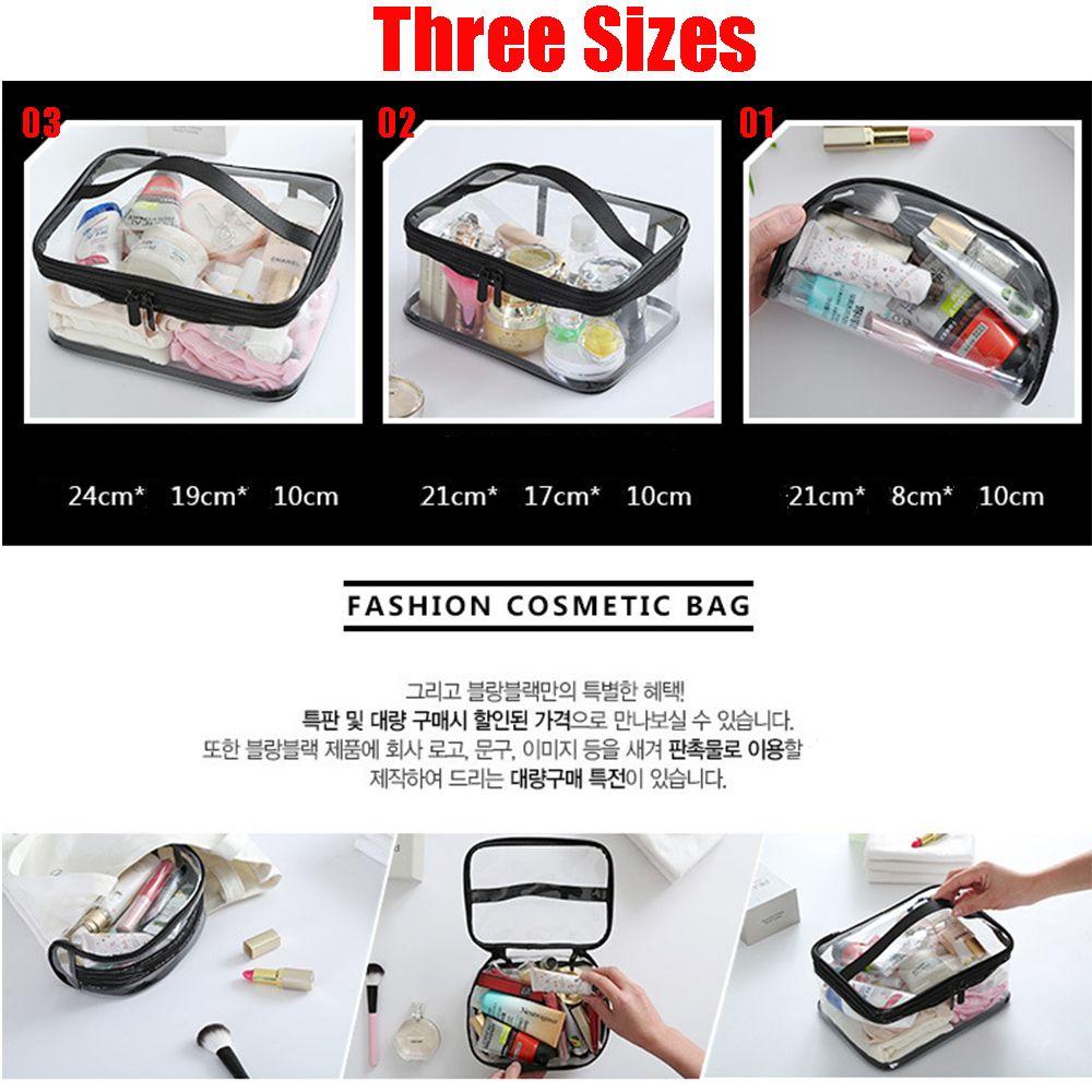 Clear Portable Waterproof Travel Pouch PVC Toiletry Case Cosmetic Bag