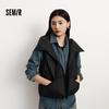 Женский пуховый жилет Semir однотонный с капюшоном